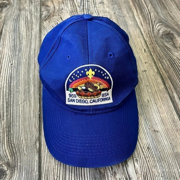 BOY Scouts America San Diego California 959 Hat Cap Blue Rattlesnake Patch - Picture 2 of 7